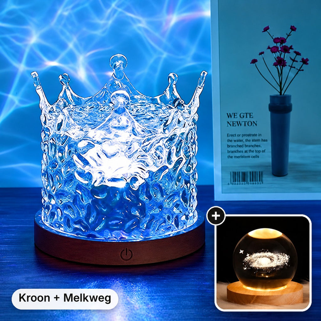 Cadeauset: Aurora Kroon met Melkweg-kristalbol